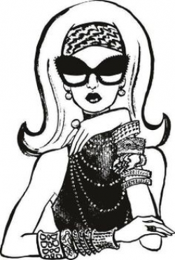 Lady Wearing Jewelry Clipart