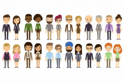 Diverse vector businesspeople characters clipart business ...