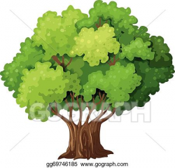 Vector Art - A big old tree. Clipart Drawing gg69746185 ...