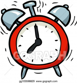 Vector Stock - Cartoon doodle alarm clock. Clipart Illustration ...