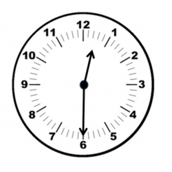 Clock clipart half past the hour(freebie)