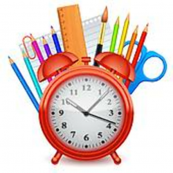 School Clock Clip Art - Royalty Free - GoGraph