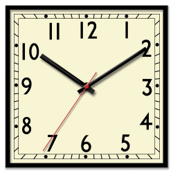 Square clock clipart 3 » Clipart Station