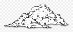 Clouds Clipart Sketch - Clouds Black And White Drawing - Png ...