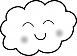 Free Clipart: Happy Cloud - Coloring Book | uroesch