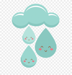 Rain Cloud Clouds Kawaii Cute Tumblr Ftestickers - Gota Chuva De ...