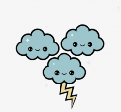 Cloud Clipart Kawaii - Cute Thundercloud - Free Transparent PNG ...