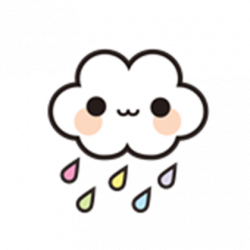 Kawaii Cloud with Rainbow Raindrops - Roblox