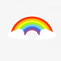 Cartoon Rainbow Clouds, Cartoon Clipart, Cartoon, Rainbow PNG ...