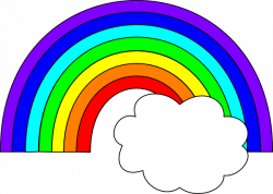 Rainbow With One Cloud Clip Art at Clker.com - vector clip art ...