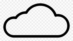 Simple Cloud Icon Flat Base - Cloud Logo Black Clipart (#249700 ...