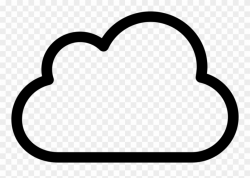 Cloud Outline - Transparent Background Rain Icon Clipart (#385458 ...