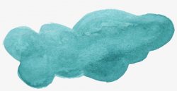 Cloud Clipart Watercolor - Green Cloud Painting Png - Free ...