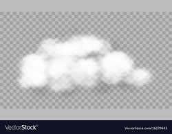Realistic cloud on transparent background