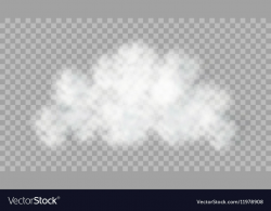 Realistic Cloud On Transparent Background