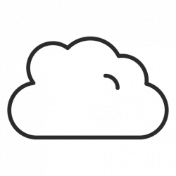 Cloudy weather stroke icon clouds - Transparent PNG & SVG vector