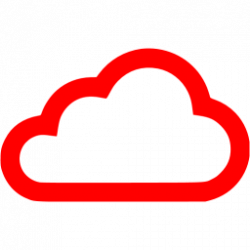 Red clouds icon - Free red weather icons