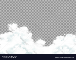 Clouds isolated on a transparent background