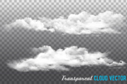 Clouds on transparent background.