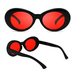 Amazon.com: Face Shadow Clout Goggles Bold Retro Oval Mod ...