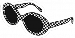 vsco aesthetic cloutgoggles glasses checkered blackandw...