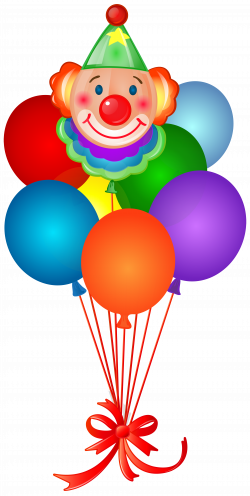 Birthday Balloons with Clown PNG Clip Art | Gallery ...