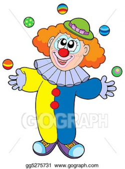 Stock Illustrations - Juggling cartoon clown. Stock Clipart ...