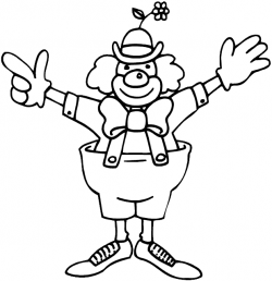 circus clown coloring page | Clipart Panda - Free Clipart Images