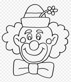 Clown Circus Fun Coloring Book Png Image - Black And White ...