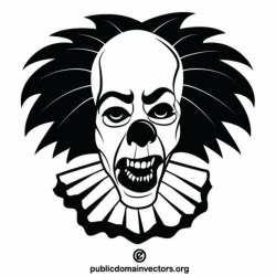 Scary clown | Public domain vectors