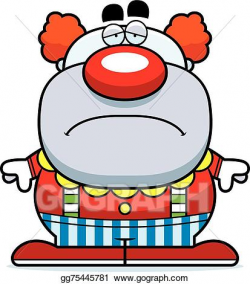 Vector Illustration - Sad cartoon clown. EPS Clipart ...