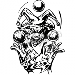 scary clown juggling clipart. Royalty-free clipart # 368454