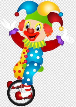 Clown riding unicycle illustration, Clown , Cute Clown ...