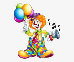 Funny Musical Party Clowns With Balloons - Clown Clipart ...