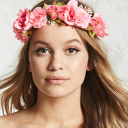 NWT Coachella Pink Flower Headband Choker NWT