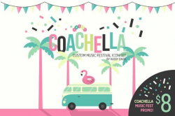 Coachella\' Music Fest Vector Icons by IconsByKassy on ...