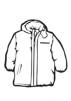 Coat winter jacket clipart black and white men winter ...