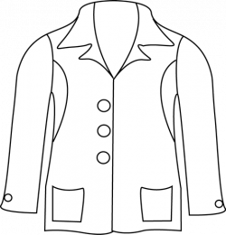 Coat Black And White Jacket Clip Art Image Transparent Png ...