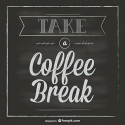 Chalkboard Coffee Break Free Vector - Clip Art Library