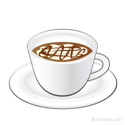 Coffee Latte Cup Clipart Free Picture｜Illustoon