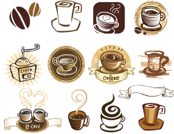 Vintage of Retro Coffee Labels vector - Clip Art Library
