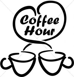Coffee Hour With Loving Coffee Cups | Refreshments Word Art
