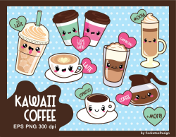 Coffee clipart, kawaii coffee clipart, cute coffee clipart, kawaii ...