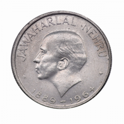 Indian Decimal Coin – Jawaharlal Nehru 1889-1964 - 50 Paise Commemorative  Coin