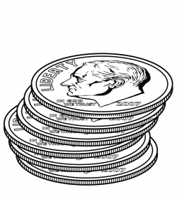 Coins clip art black and white free clipart images 4 - Clipartix