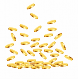 Falling Coins Png Clip Art Image - Gold Coins No Background ...