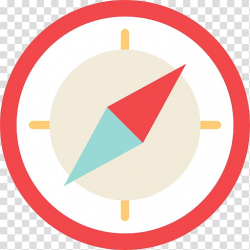 Red and white compass illustration, Compass Cartoon ...