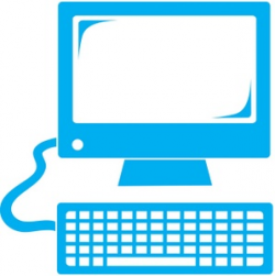 Blue computer clipart - Clip Art Library