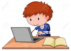 Kid On Computer Clipart | Free download best Kid On Computer Clipart ...