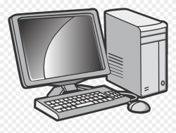 Big Image - Desktop Computer Png Black And White Clipart (#911028 ...